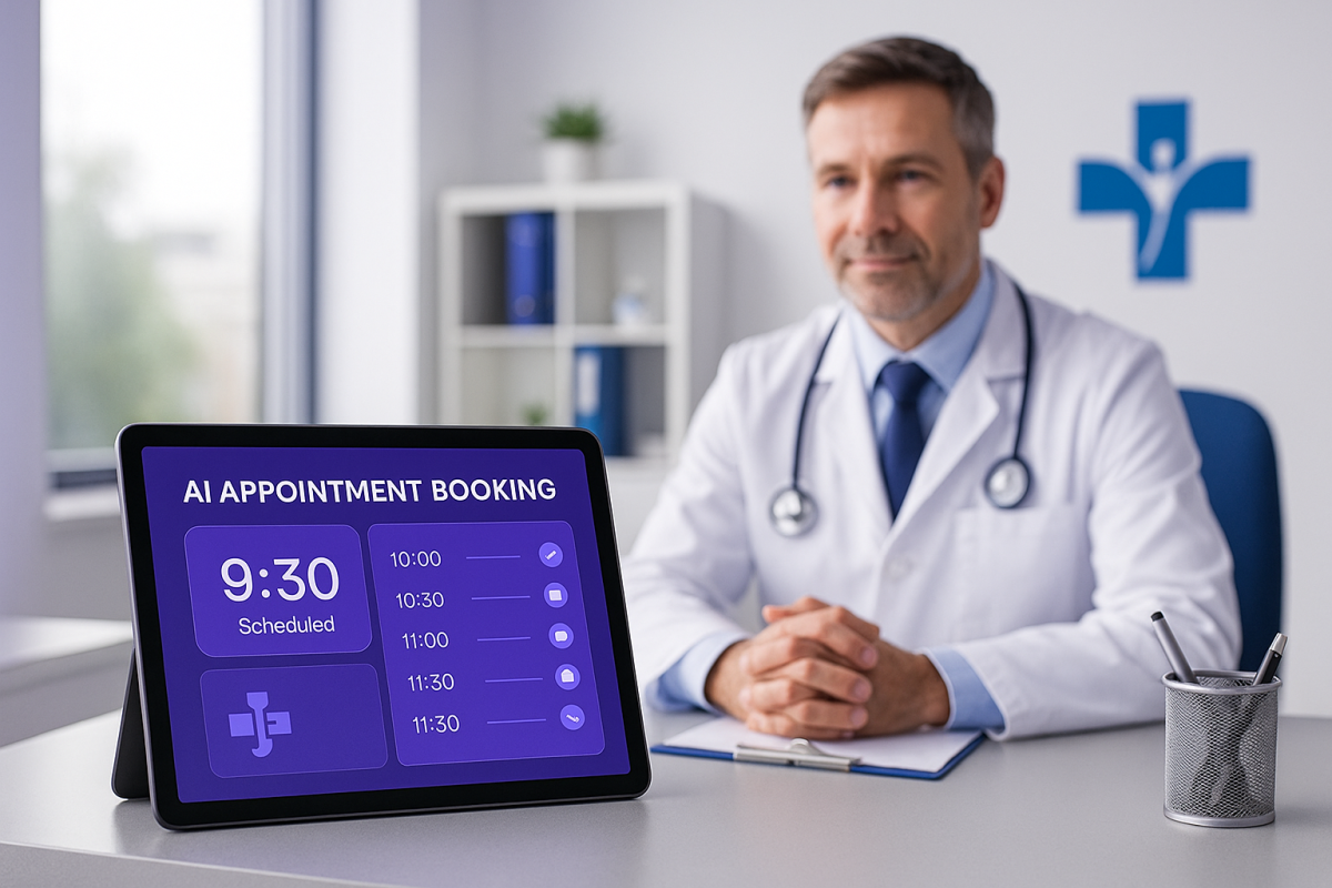 Healthcare staff using AI scheduling system Ireland