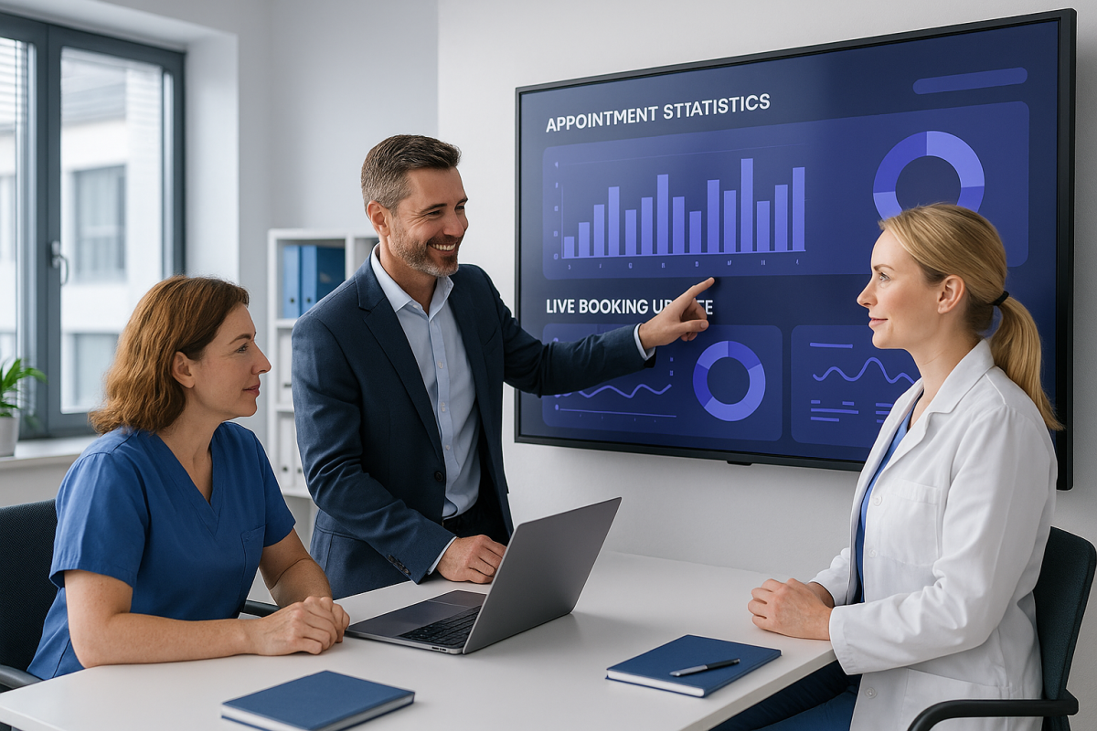 Patient booking appointment online with AI automation Ireland