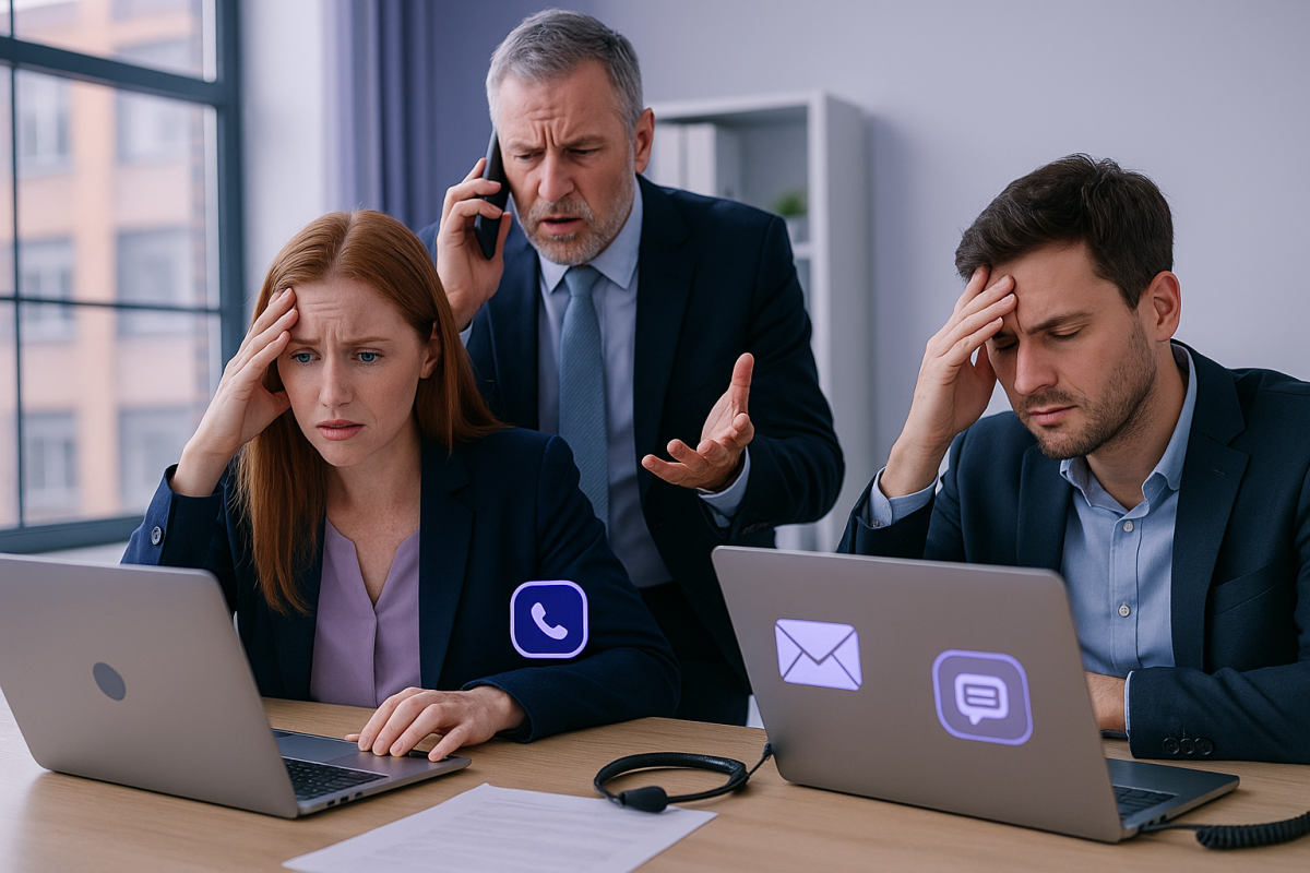 Irish businesswoman using AI chatbot on website