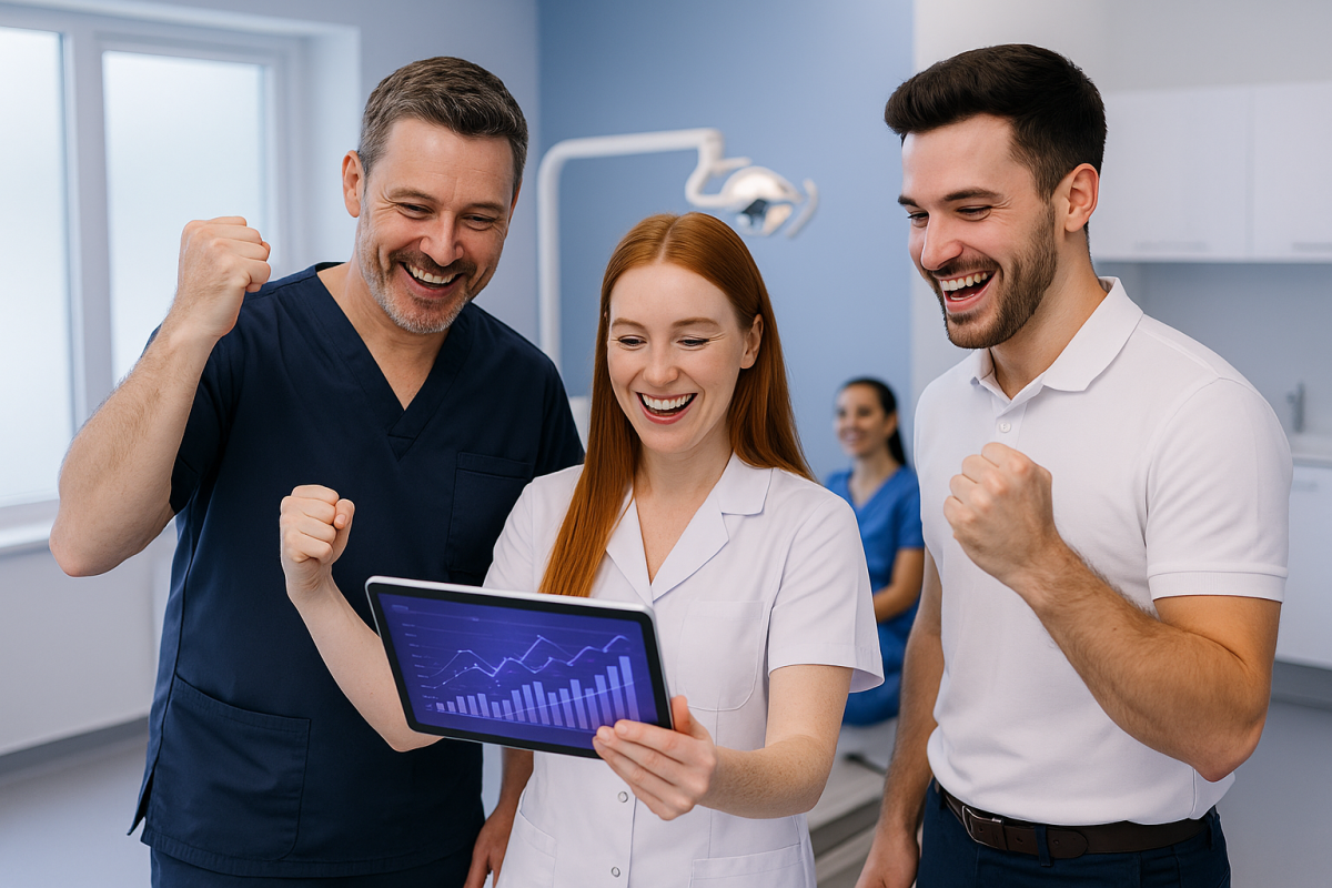 Dental team reviewing automated billing and claims AI Ireland