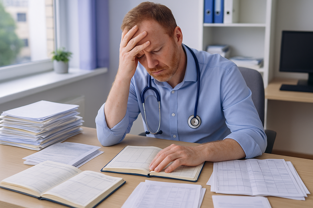 Irish medical staff using digital intake forms