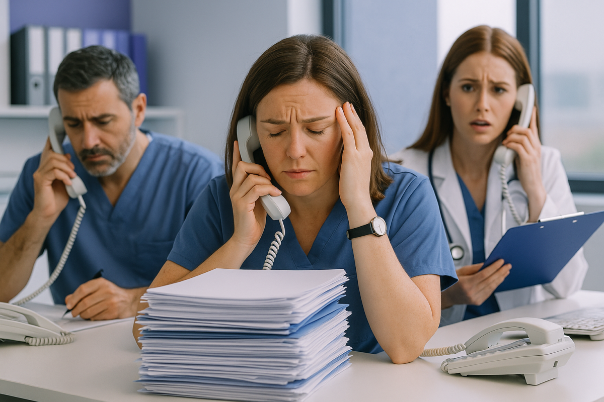 Patient receiving AI appointment reminder SMS in Ireland