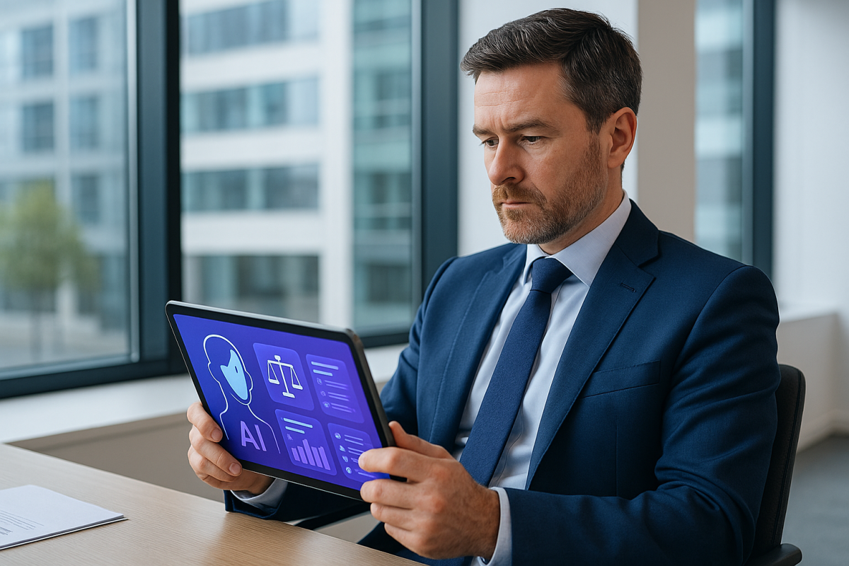 Irish solicitor using AI automation in Dublin office