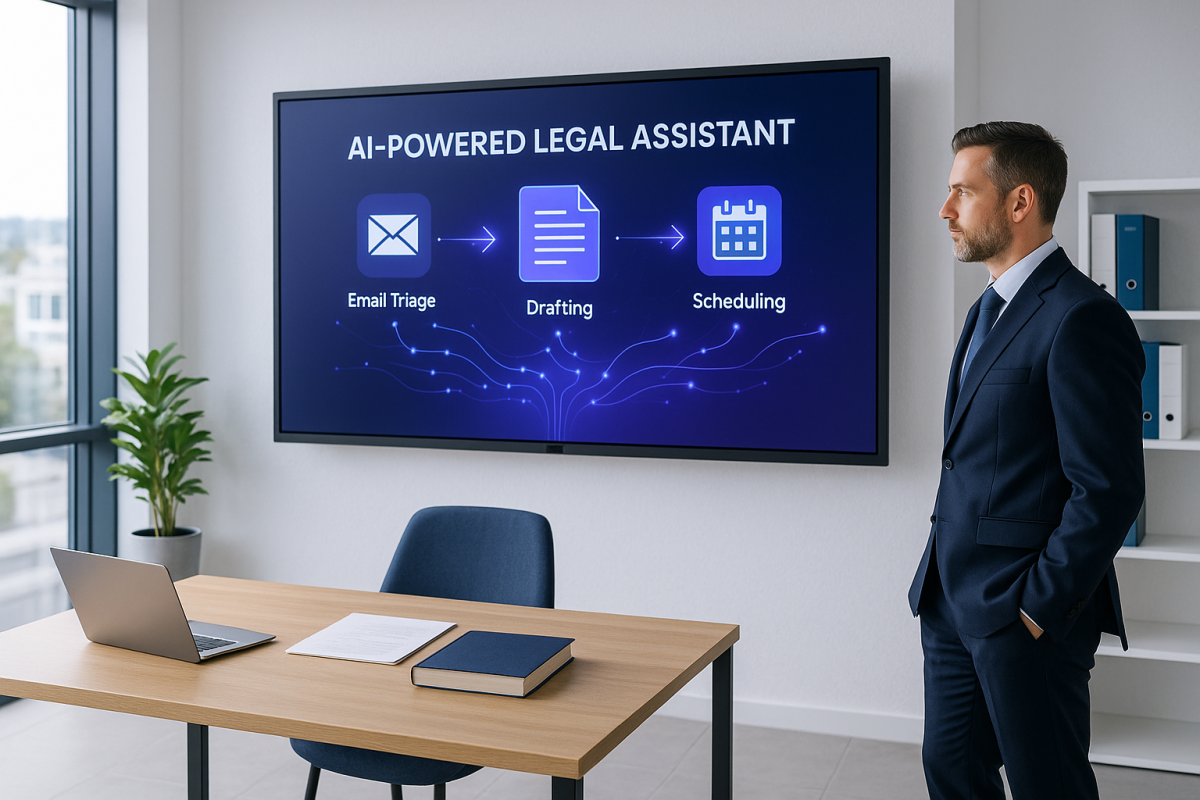 Dublin law firm staff collaborating with AI agent