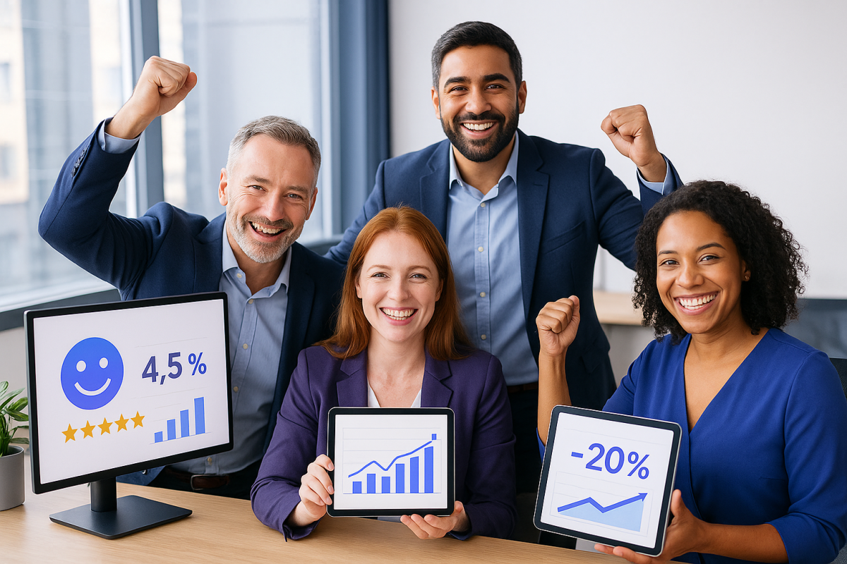 Accounting team in Cork using AI process automation dashboard