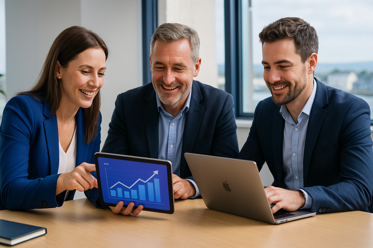 Before-and-after table showing ROI from custom AI agents for Irish businesses