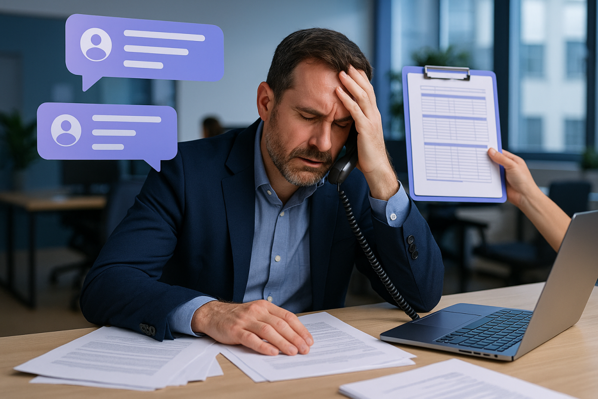 Irish business owner using AI customer support chatbot