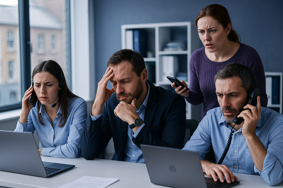 AI chatbot handling customer queries for a Dublin business